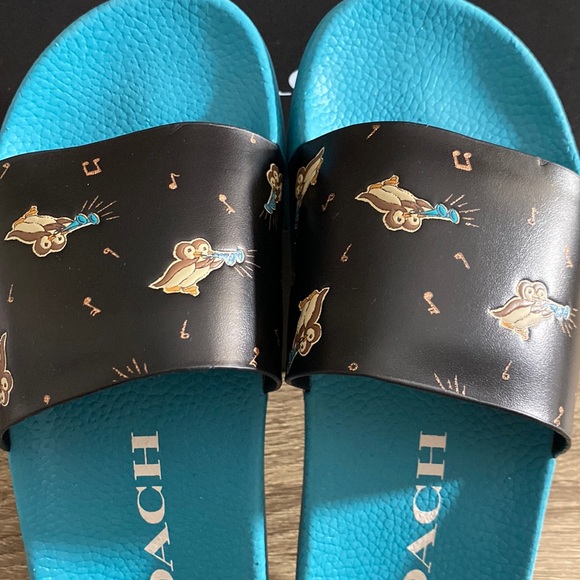 Coach Udele Sport Slide Party Penguins NWT - Picture 2 of 10